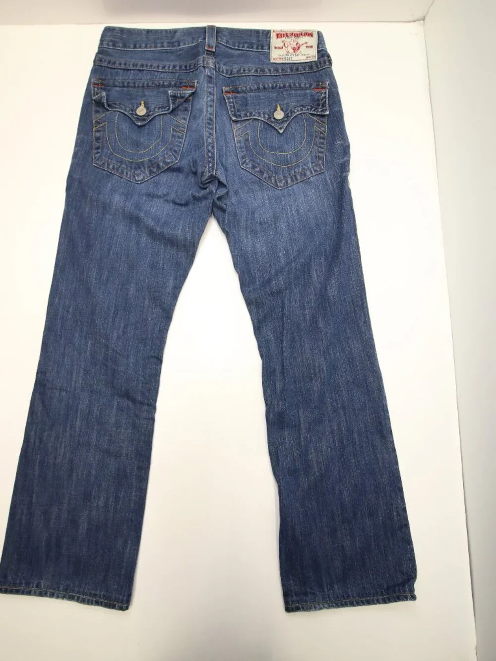 True Religion Ricky Flap Pocket Mens Blue Jeans 33 Made in USA